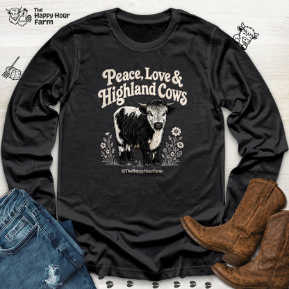 Peace, Love & Highland Cows Long Sleeve
