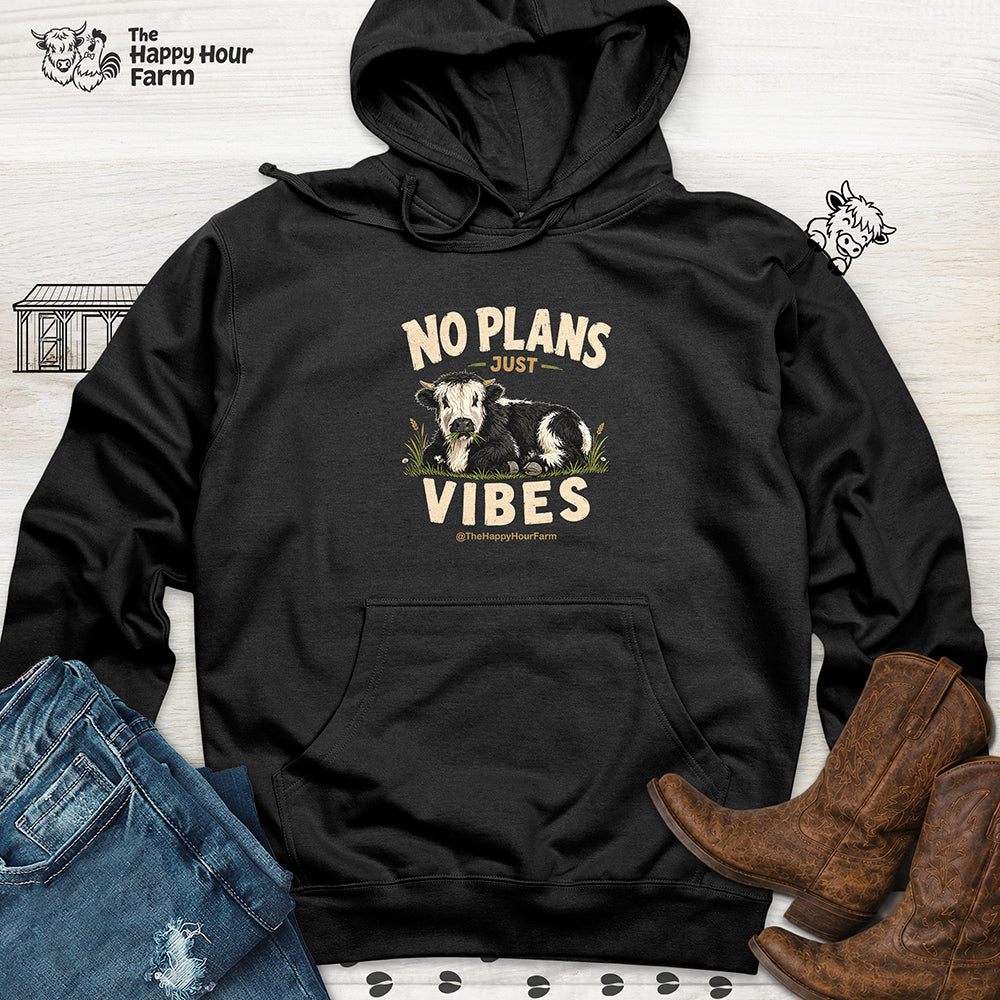 No Plan Just Vibes Hooded Sweatshirt