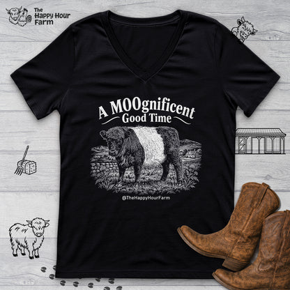 A MOOgnificent Good Time V-Neck Tee