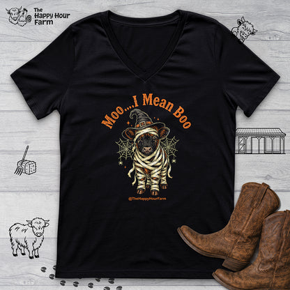 Moo I Mean Boo V-Neck Tee