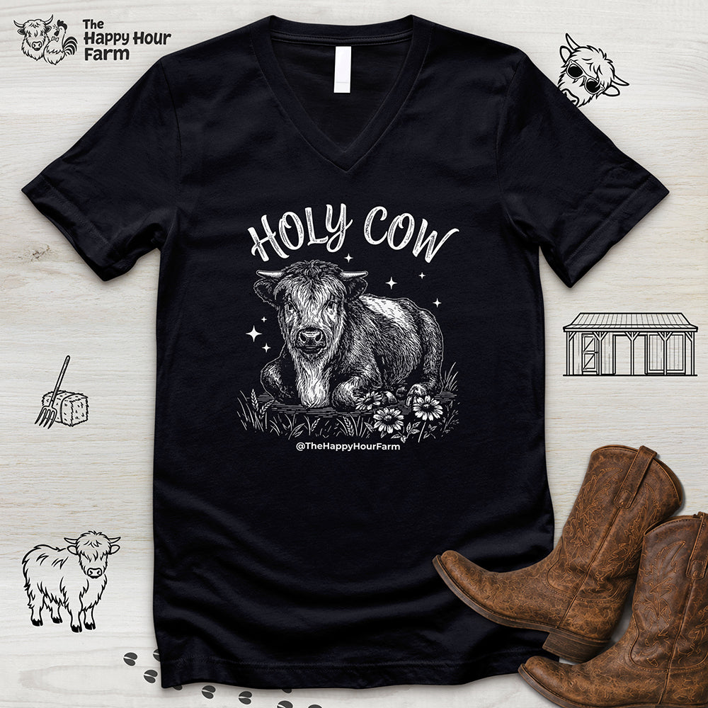 Holy Cow V-Neck Tee