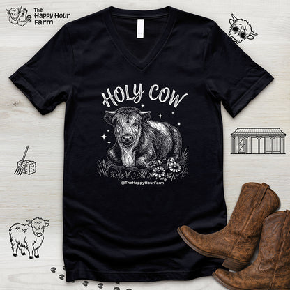 Holy Cow V-Neck Tee