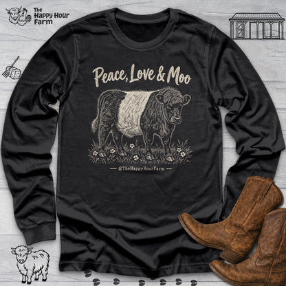 Peace, Love & Moo Long Sleeve