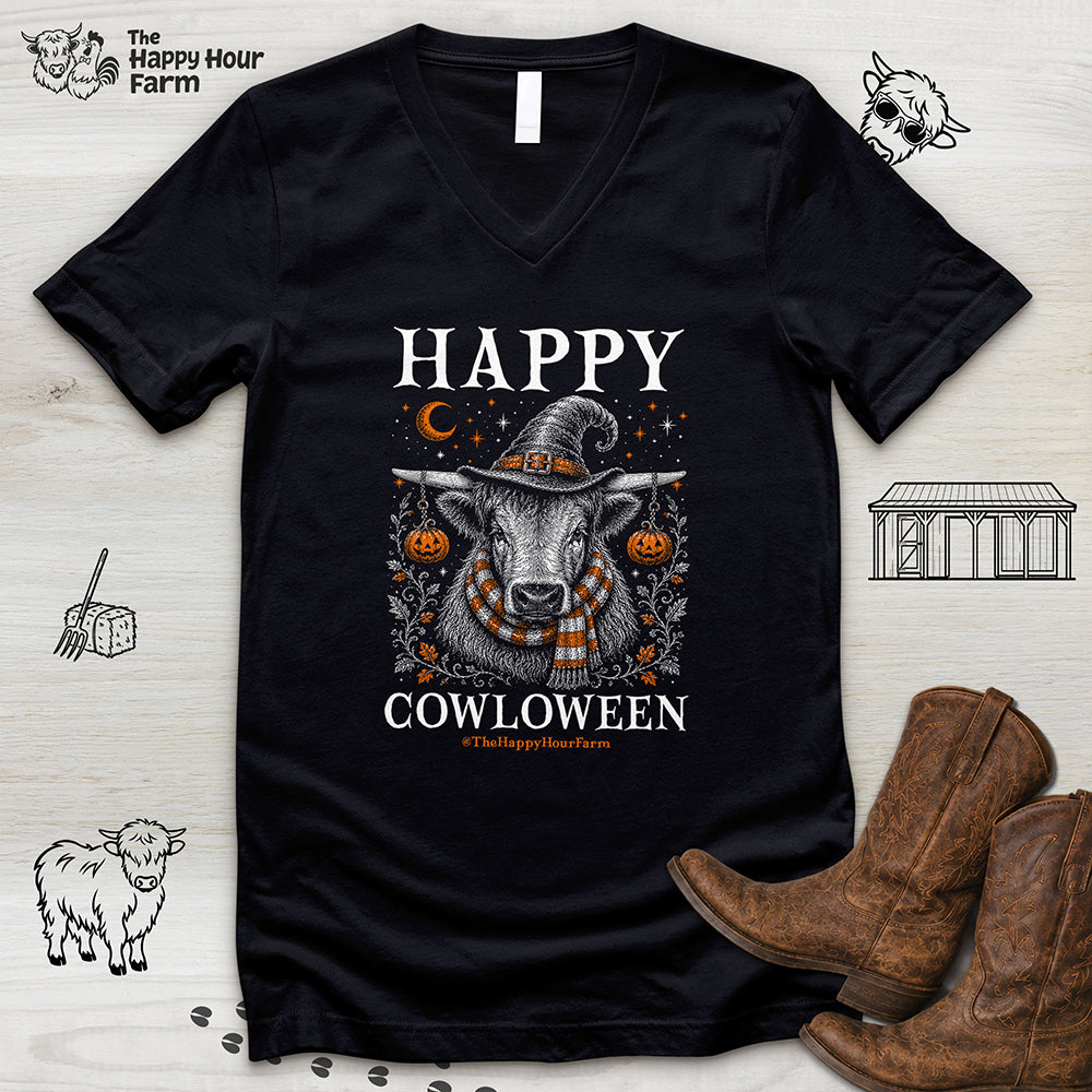 Happy COWloween V-Neck Tee