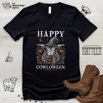 Happy COWloween V-Neck Tee