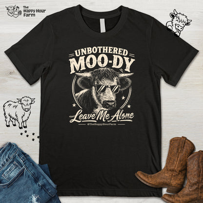 Unbothered Moo-Dy Leave Me Alone Unisex Tee