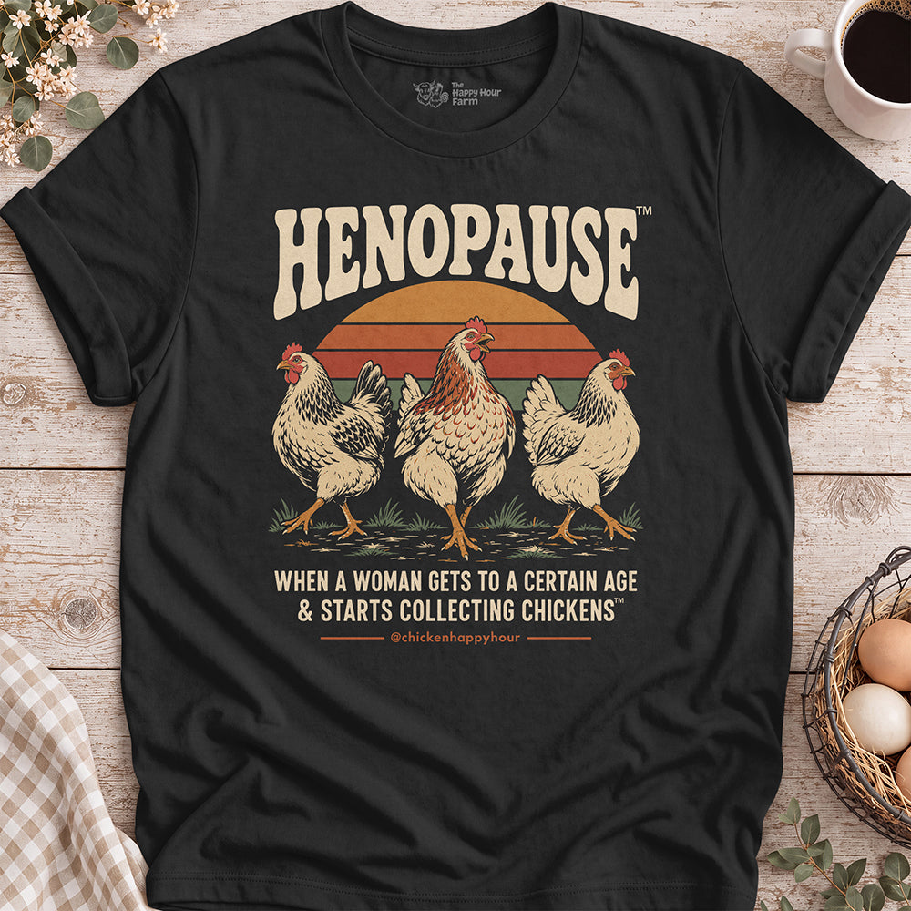 Henopause® – Retro Flock Era Unisex Tee