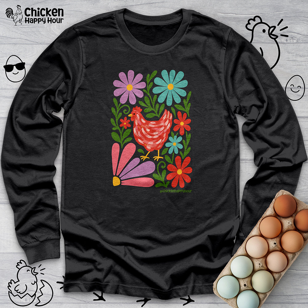 Chicken Blooms Long Sleeve