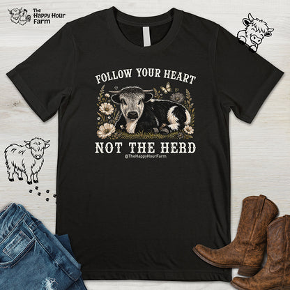 Follow Your Heart Not the Herd Unisex Tee