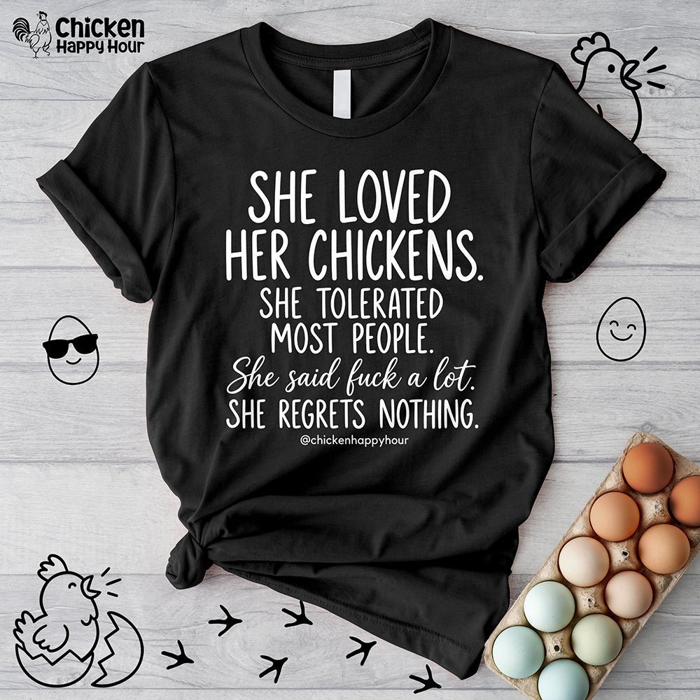 She Loved Her Chickens Unisex Tee