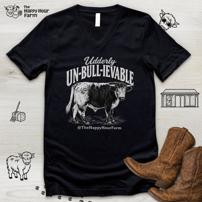 Udderly UN-BULL-IEVABLE V-Neck Tee