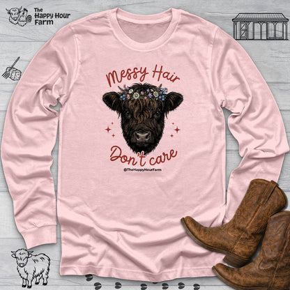 Messy Hair, Don't Care Long Sleeve