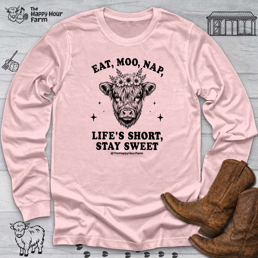 Eat, Moo, Nap Long Sleeve
