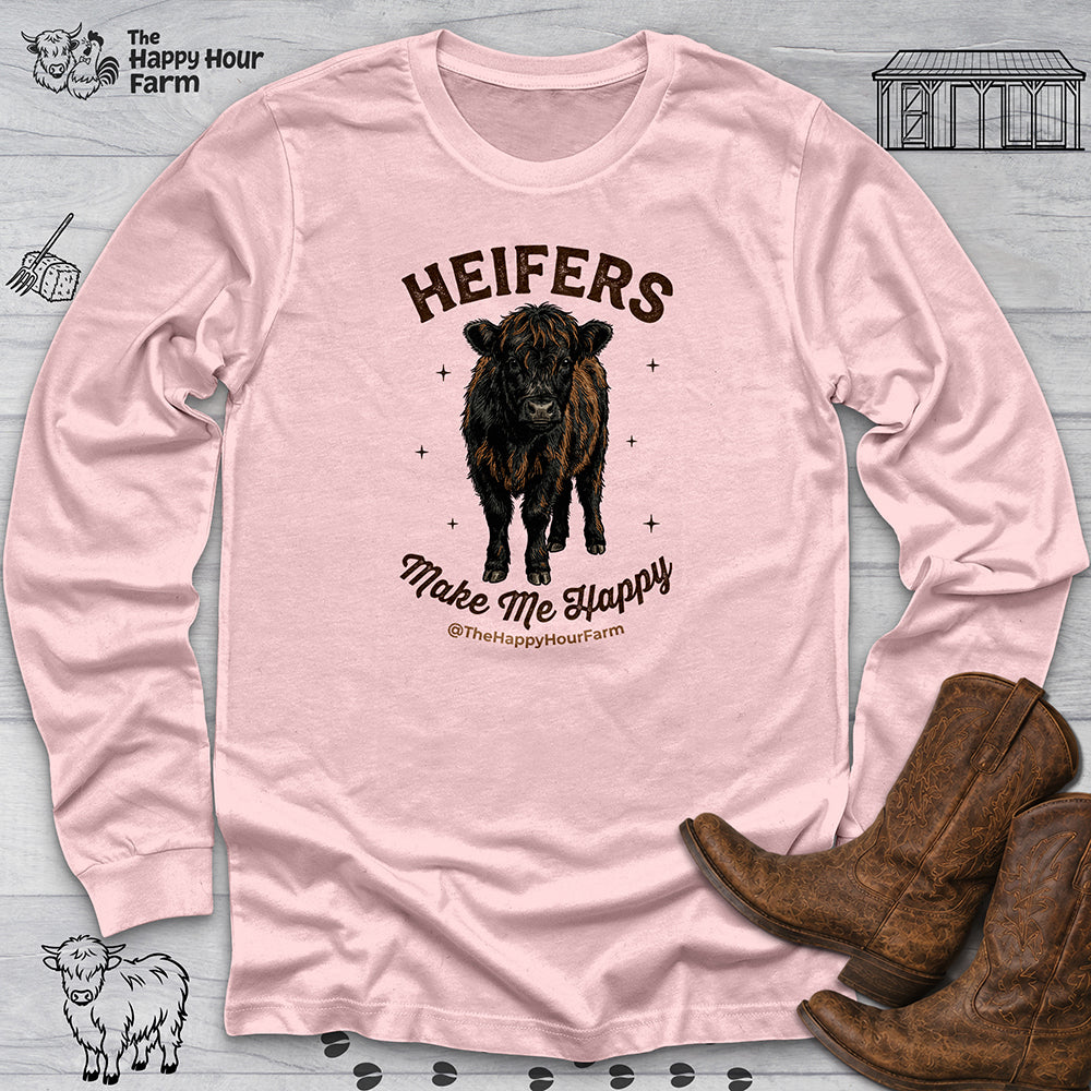 Heifers Make Me Happy Long Sleeve