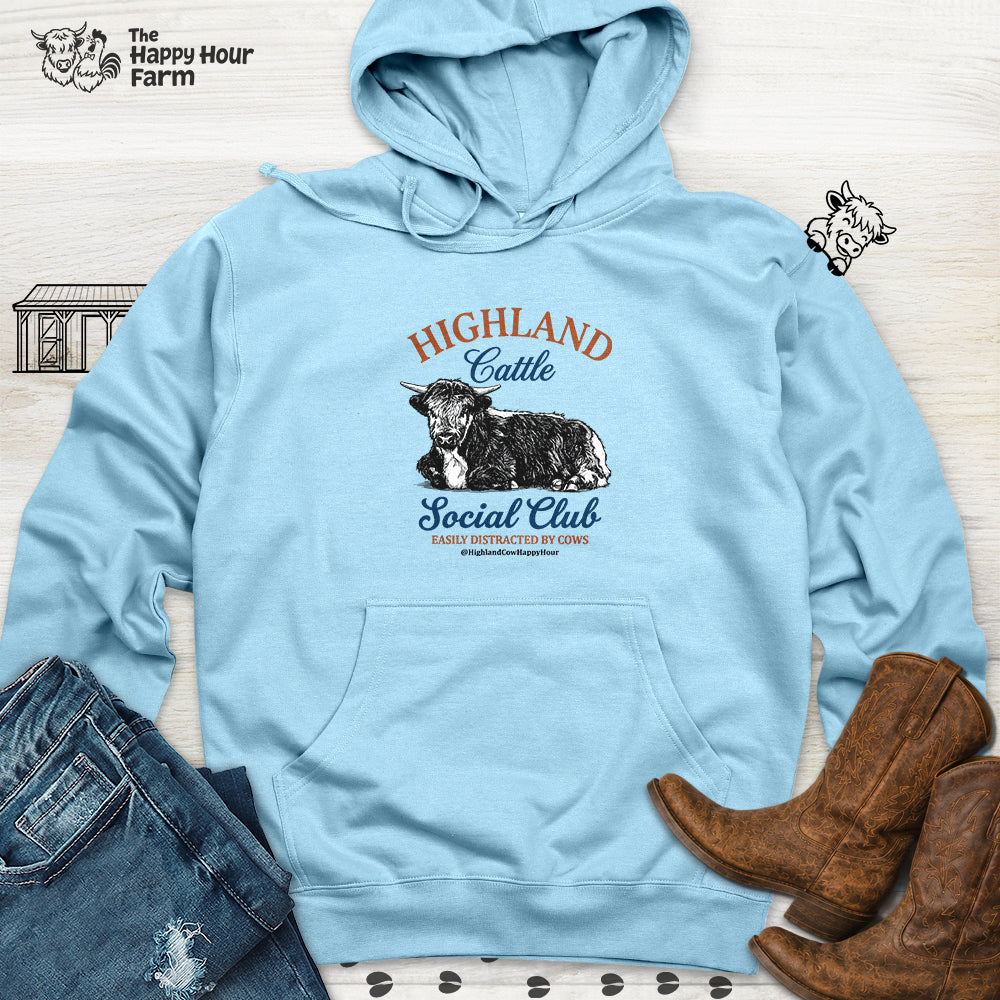 Highland Cattle Social Club Hooded Sweatshirt