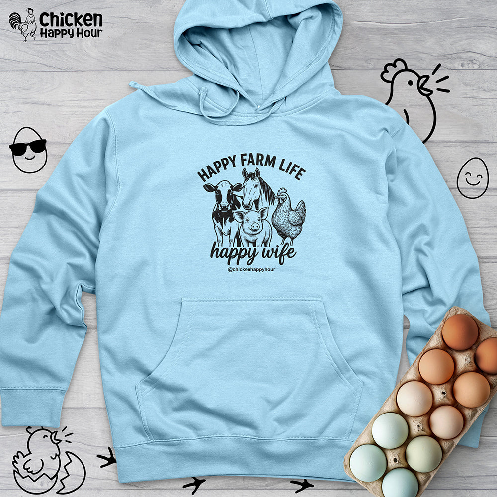 Happy Farm Life Happy Wife 01 Hooded Sweatshirt