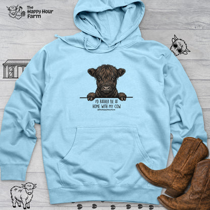 I'd Rather Be at Home With My Cow Hooded Sweatshirt