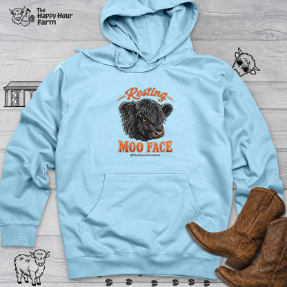 Resting MOO FACE Hooded Sweatshirt