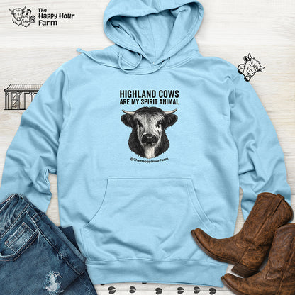 Highland Cows Are My Spirit Animal Hooded Sweatshirt