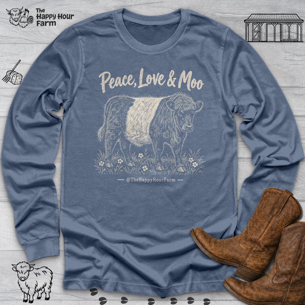 Peace, Love & Moo Long Sleeve