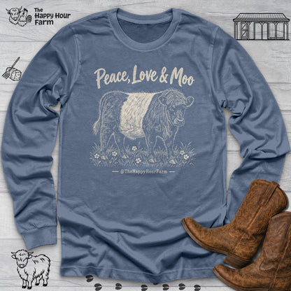 Peace, Love & Moo Long Sleeve