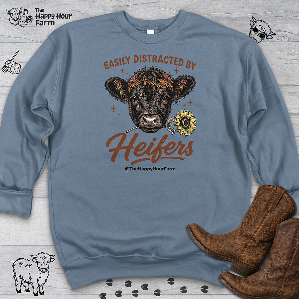 Easily Distracted by Heifer Sweatshirt