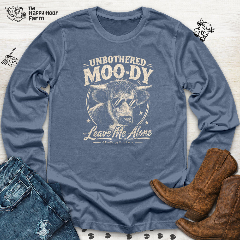 Unbothered Moo-Dy Leave Me Alone Long Sleeve