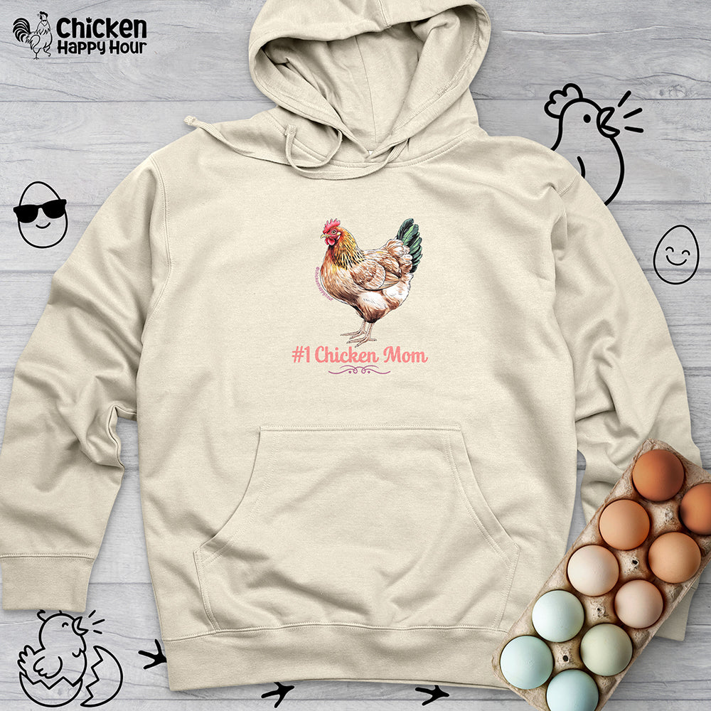#1 Chicken Mom  Hooded Sweatshirt