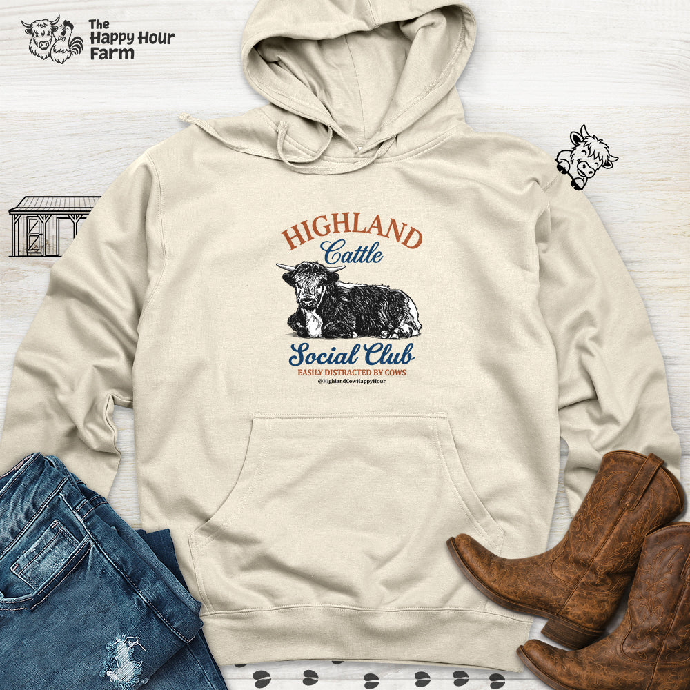 Highland Cattle Social Club Hooded Sweatshirt