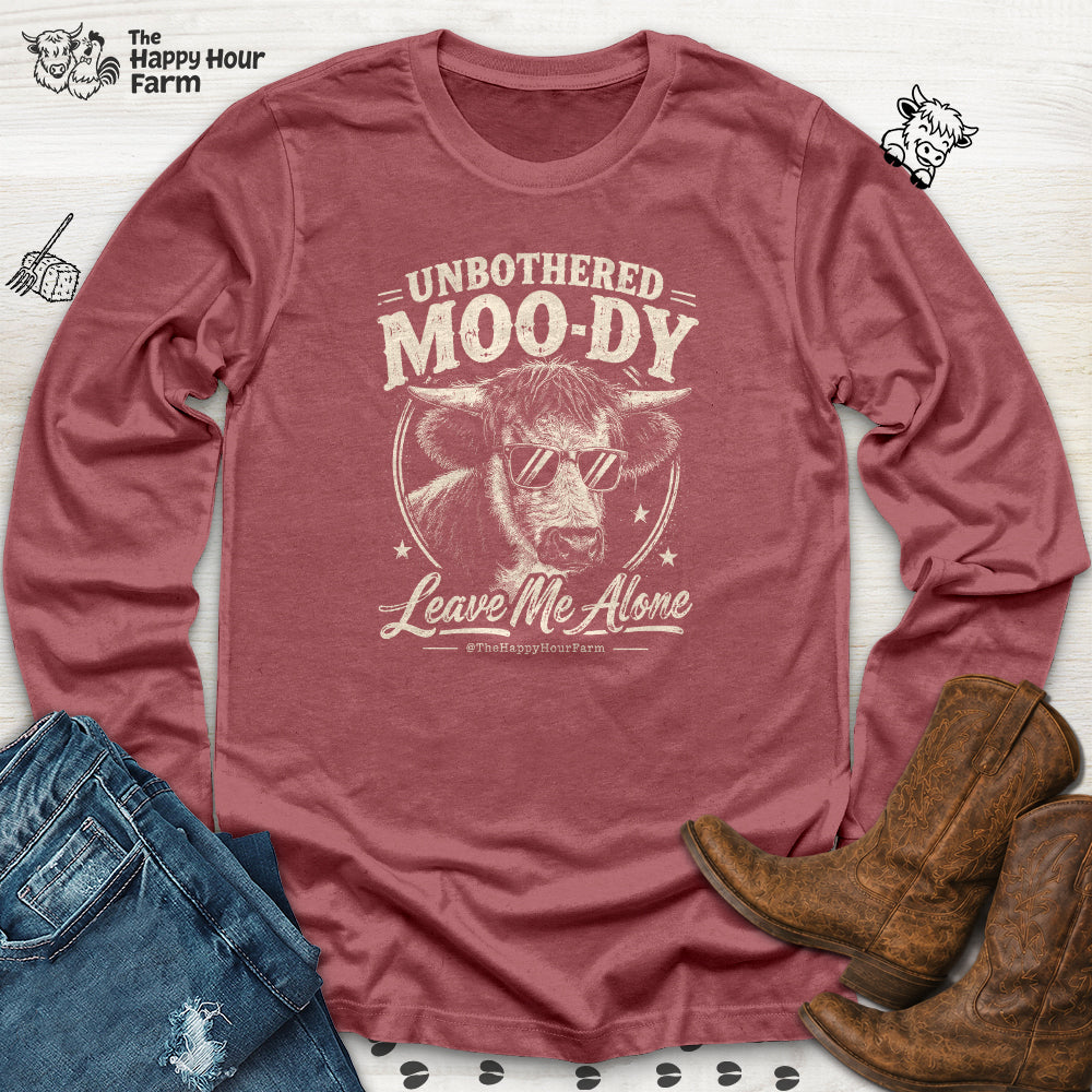 Unbothered Moo-Dy Leave Me Alone Long Sleeve