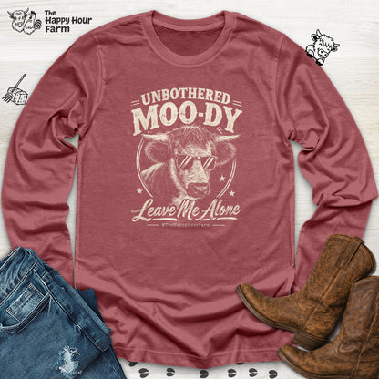 Unbothered Moo-Dy Leave Me Alone Long Sleeve
