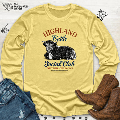 Highland Cattle Social Club Long Sleeve