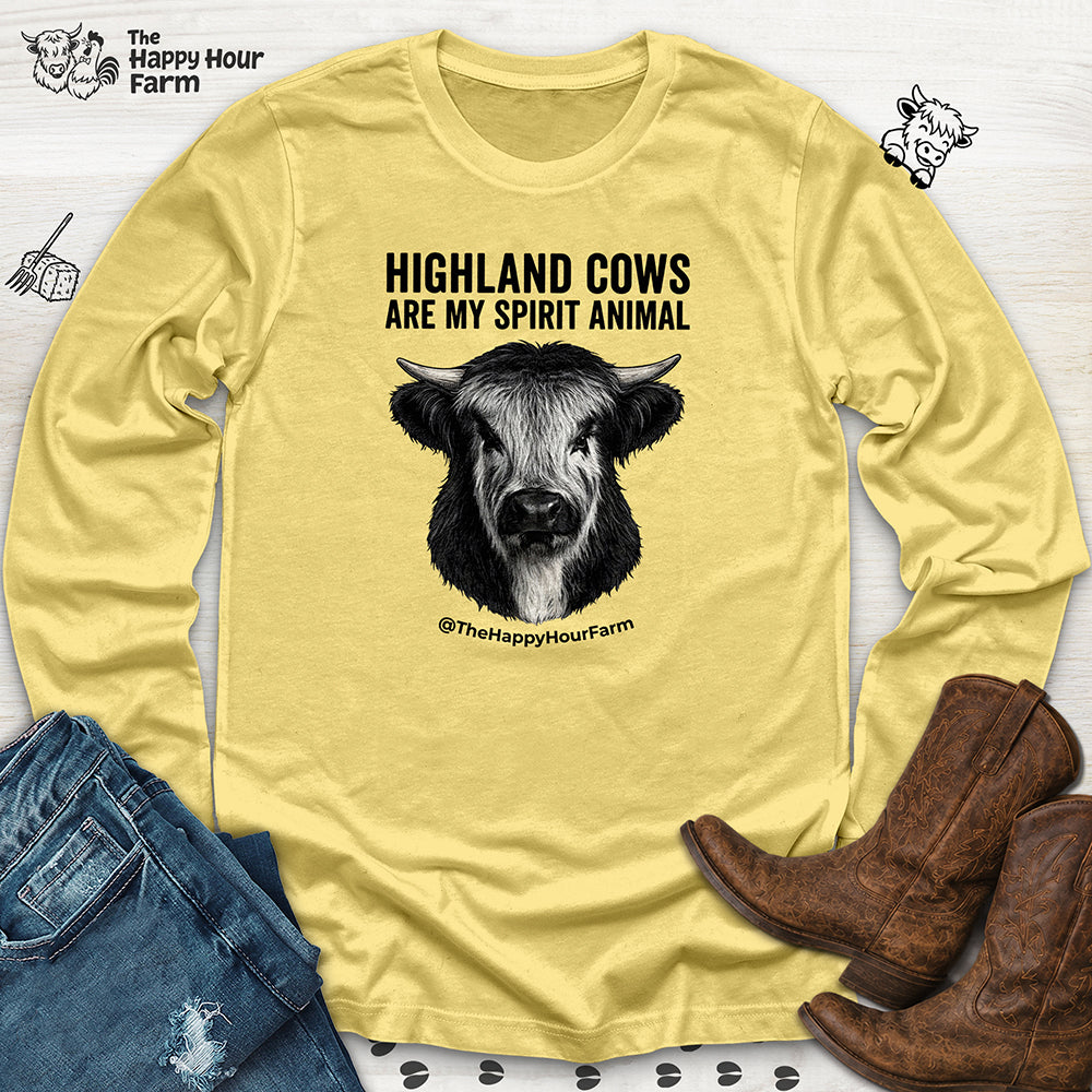Highland Cows Are My Spirit Animal Long Sleeve