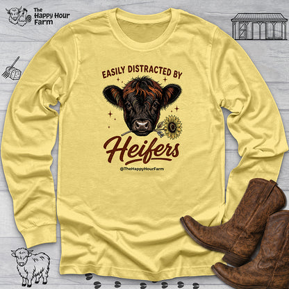 Easily Distracted by Heifer Long Sleeve