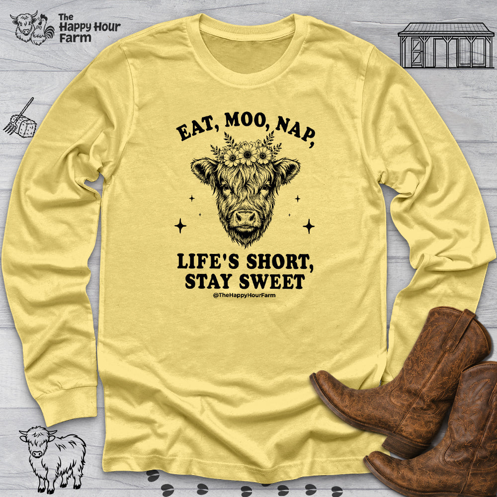 Eat, Moo, Nap Long Sleeve
