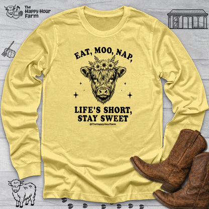Eat, Moo, Nap Long Sleeve