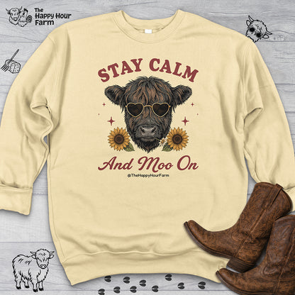 Stay Calm And Moo On Sweatshirt