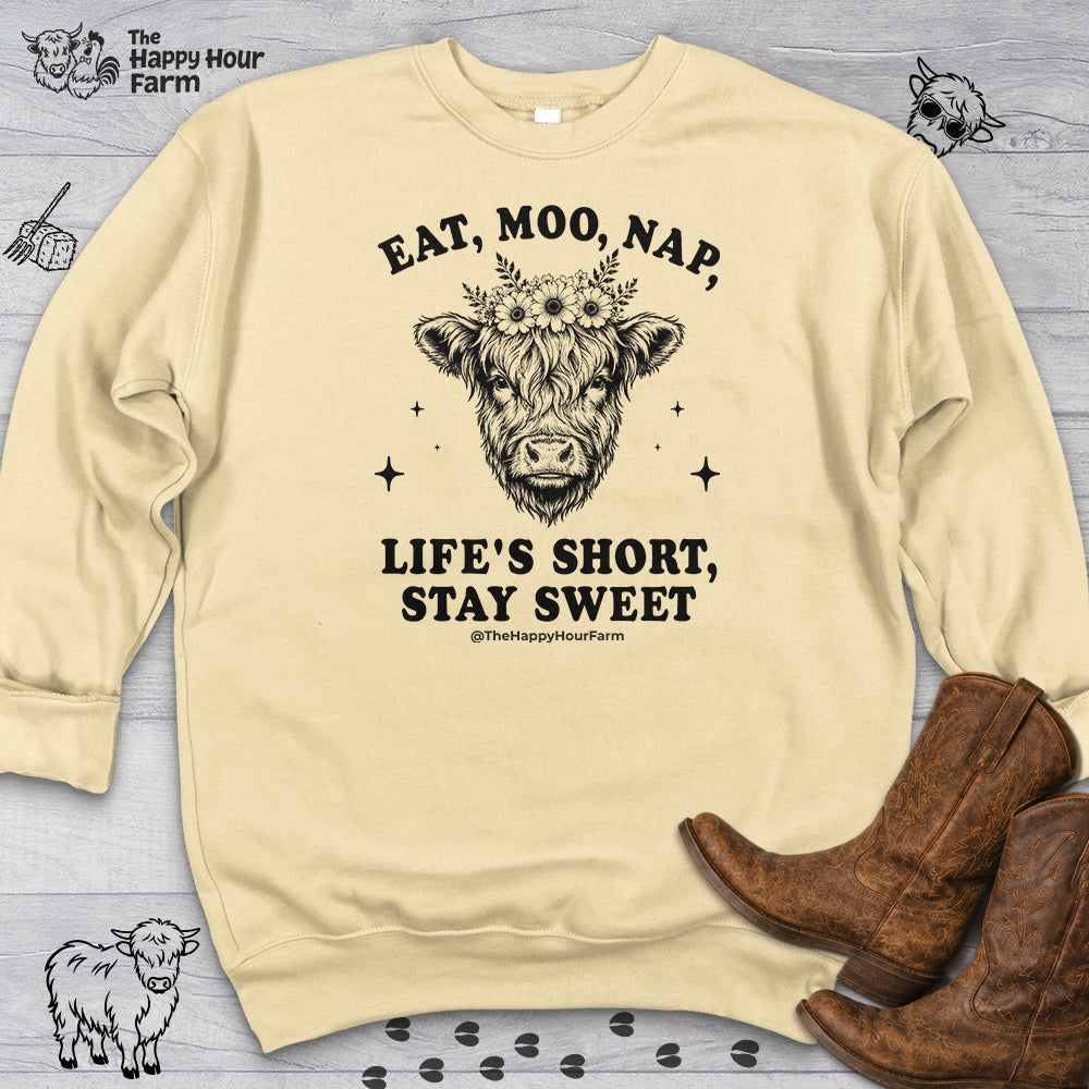 Eat, Moo, Nap Sweatshirt