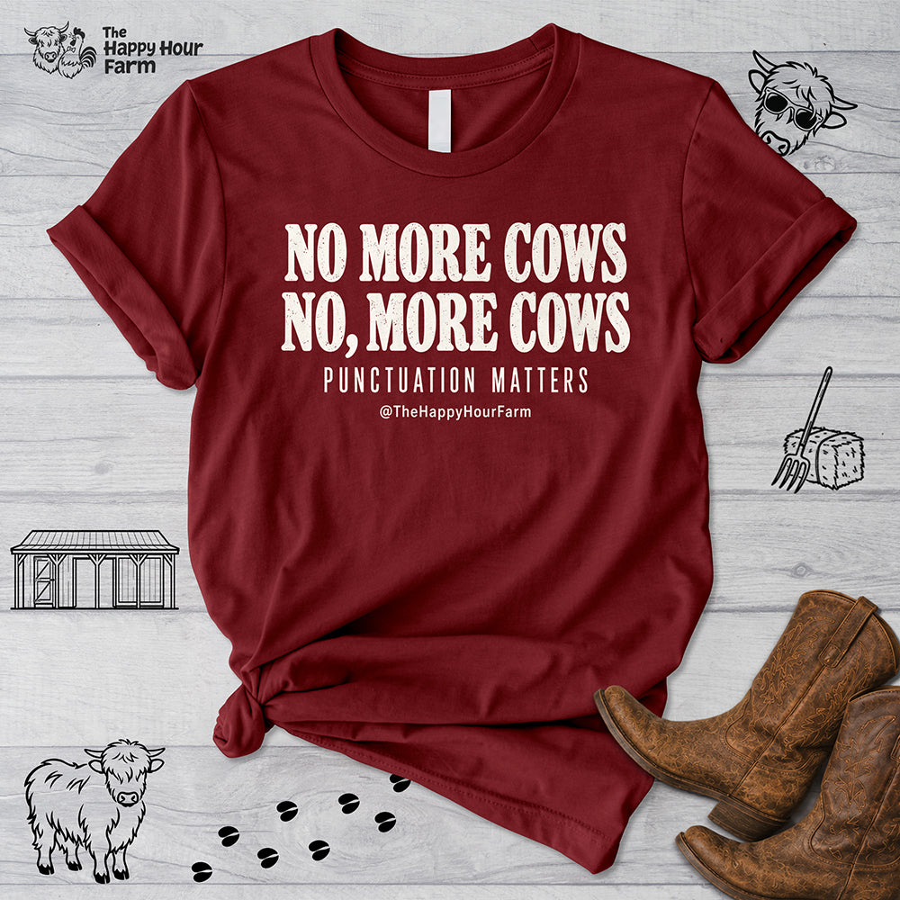Punctuation Matters Cow Unisex Tee