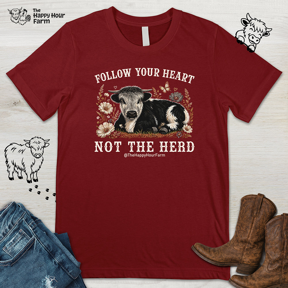 Follow Your Heart Not the Herd Unisex Tee