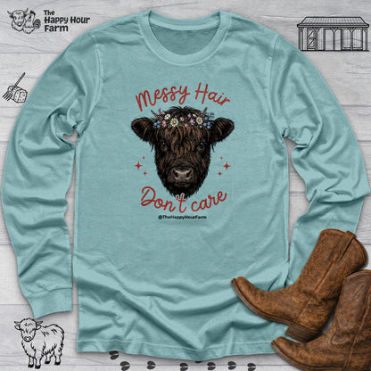 Messy Hair, Don't Care Long Sleeve