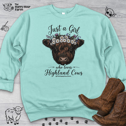 Just a Girl Who Love Highland Cow Sweatshirt