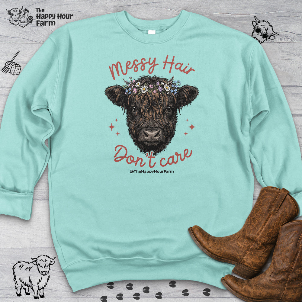 Messy Hair, Don't Care Sweatshirt