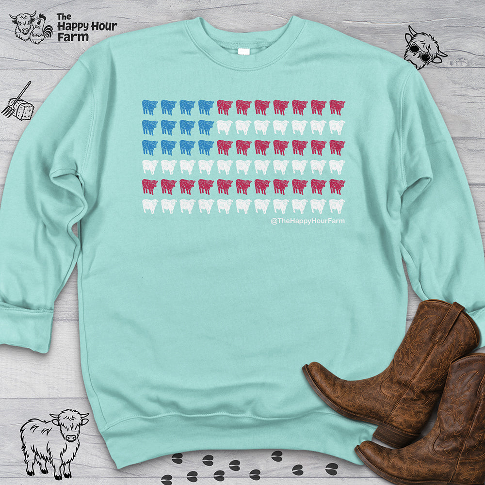 American Flag Cows Sweatshirt