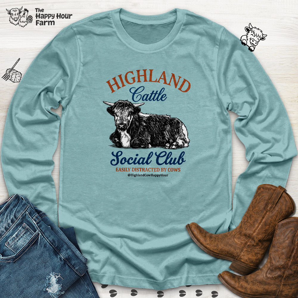 Highland Cattle Social Club Long Sleeve
