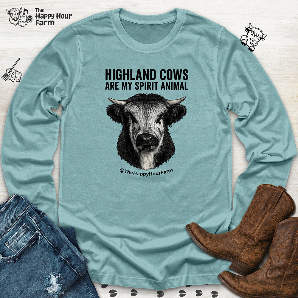 Highland Cows Are My Spirit Animal Long Sleeve