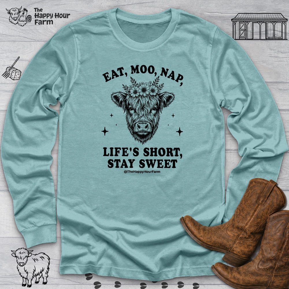Eat, Moo, Nap Long Sleeve