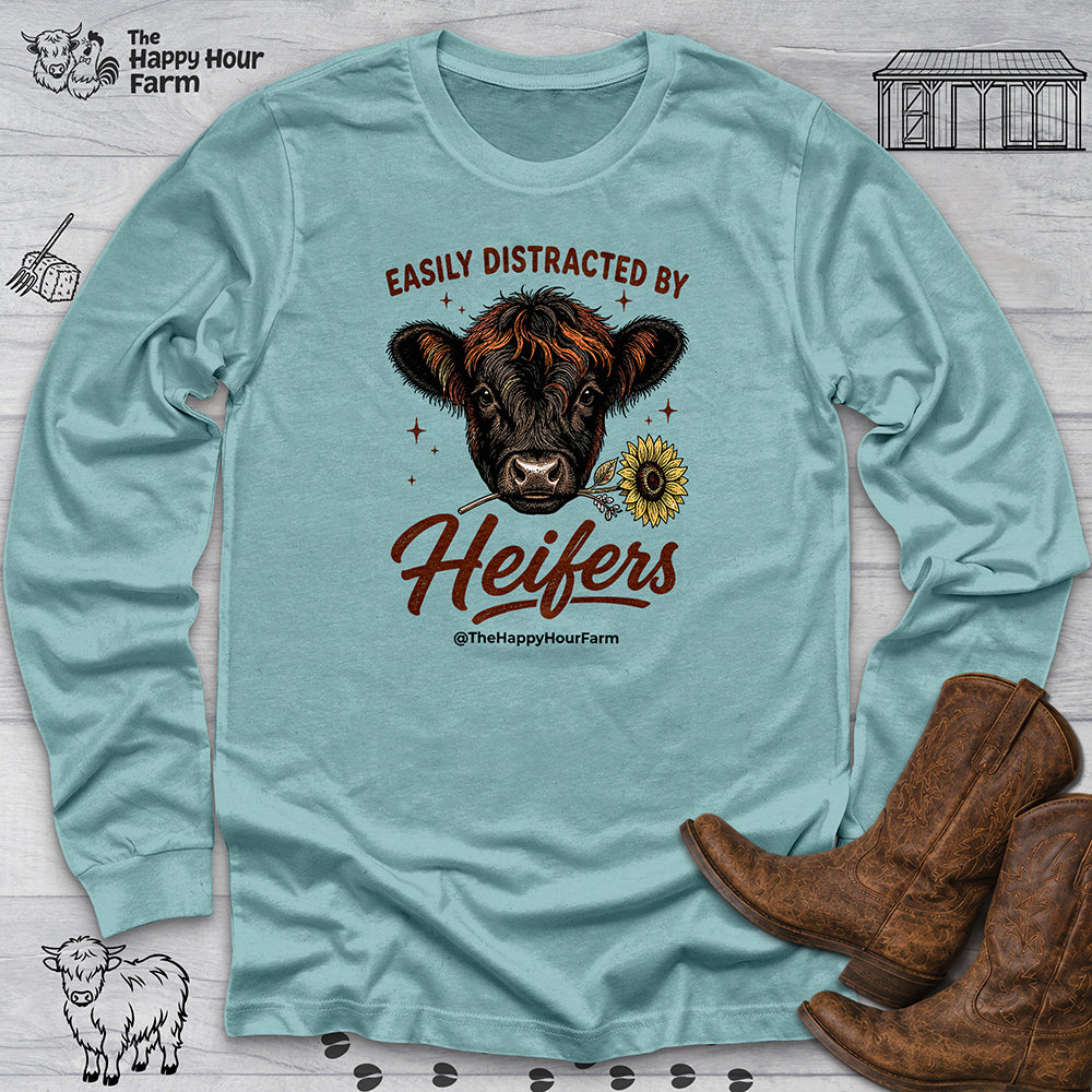 Easily Distracted by Heifer Long Sleeve