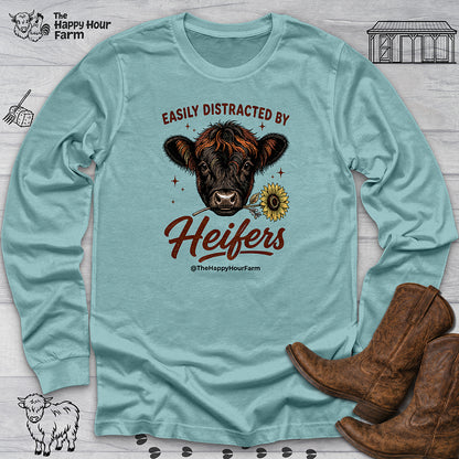 Easily Distracted by Heifer Long Sleeve