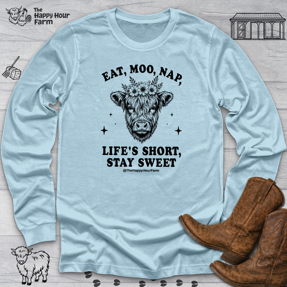 Eat, Moo, Nap Long Sleeve